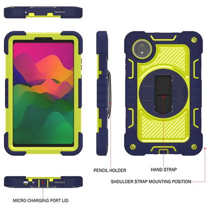 For Xiaomi Redmi Pad SE 4G Case Silicone+PC Kickstand Tablet Cover with Shoulder Strap