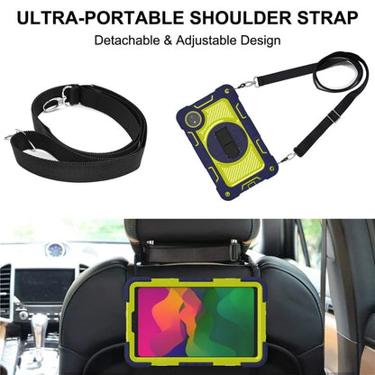 For Xiaomi Redmi Pad SE 4G Case Silicone+PC Kickstand Tablet Cover with Shoulder Strap