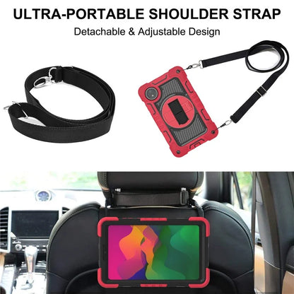 For Xiaomi Redmi Pad SE 4G Case Silicone+PC Kickstand Tablet Cover with Shoulder Strap