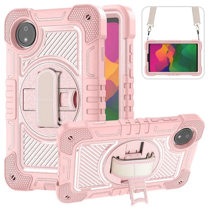 For Xiaomi Redmi Pad SE 4G Case Silicone+PC Kickstand Tablet Cover with Shoulder Strap