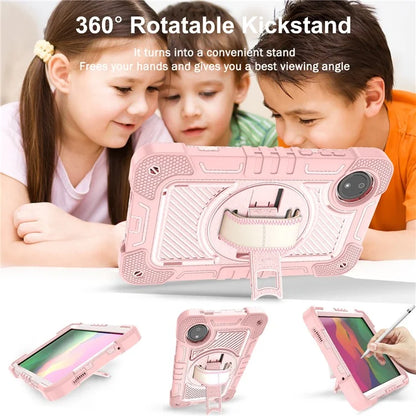 For Xiaomi Redmi Pad SE 4G Case Silicone+PC Kickstand Tablet Cover with Shoulder Strap