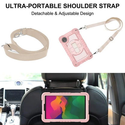 For Xiaomi Redmi Pad SE 4G Case Silicone+PC Kickstand Tablet Cover with Shoulder Strap