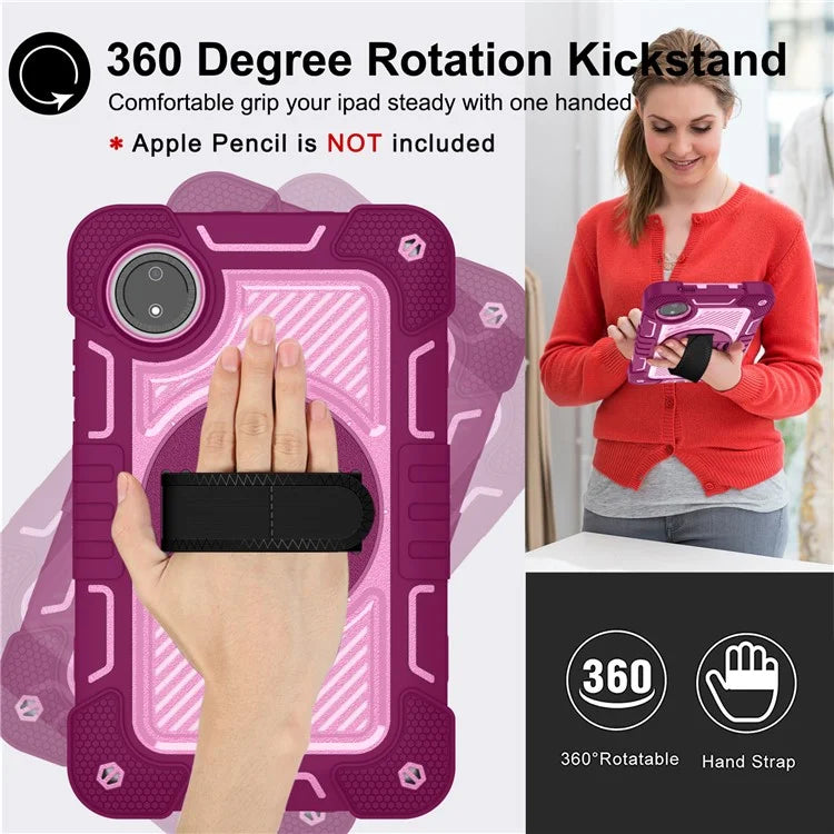 For Xiaomi Redmi Pad SE 4G Case Silicone+PC Kickstand Tablet Cover with Shoulder Strap