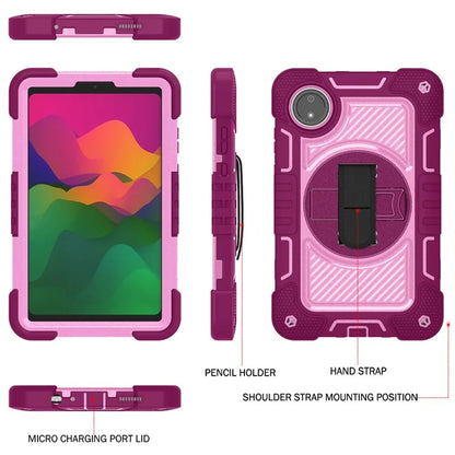 For Xiaomi Redmi Pad SE 4G Case Silicone+PC Kickstand Tablet Cover with Shoulder Strap