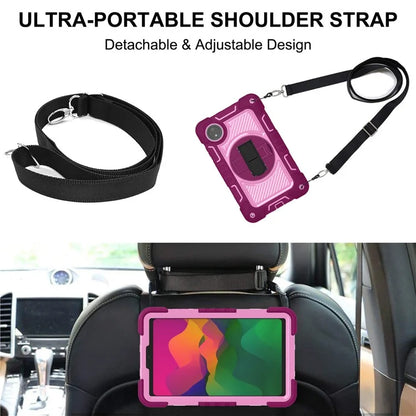 For Xiaomi Redmi Pad SE 4G Case Silicone+PC Kickstand Tablet Cover with Shoulder Strap