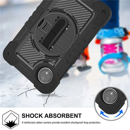 For Xiaomi Redmi Pad SE 4G Case Silicone+PC Kickstand Tablet Cover with Shoulder Strap