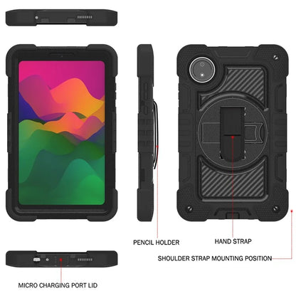For Xiaomi Redmi Pad SE 4G Case Silicone+PC Kickstand Tablet Cover with Shoulder Strap