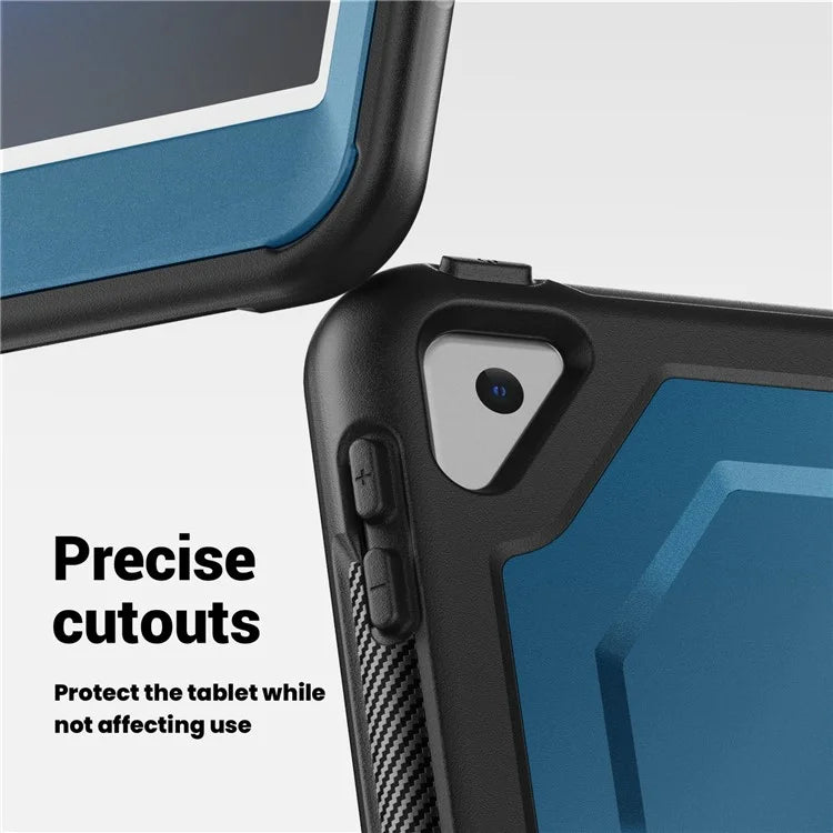 For iPad 10.2 (2021) / (2020) / (2019) / iPad Pro 10.5-inch (2017) / iPad Air 10.5 inch Case with Strap Kickstand PC+TPU Tablet Cover