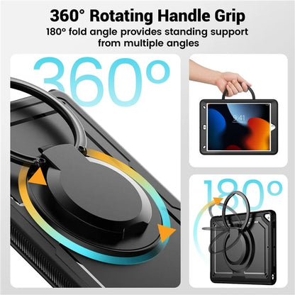 For iPad 10.2 (2021) / (2020) / (2019) / iPad Pro 10.5-inch (2017) / iPad Air 10.5 inch Case with Strap Kickstand PC+TPU Tablet Cover