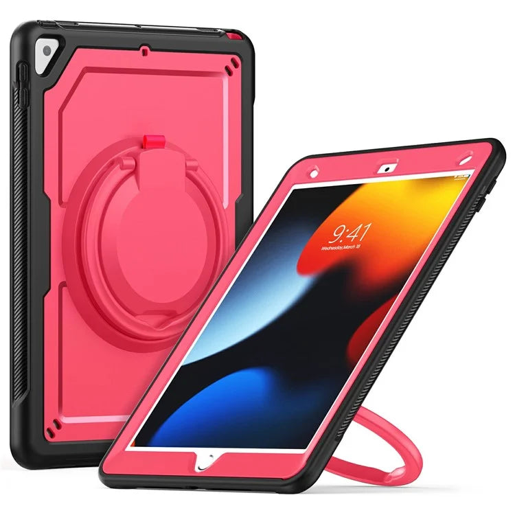 For iPad 10.2 (2021) / (2020) / (2019) / iPad Pro 10.5-inch (2017) / iPad Air 10.5 inch Case with Strap Kickstand PC+TPU Tablet Cover