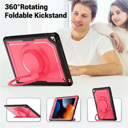 For iPad 10.2 (2021) / (2020) / (2019) / iPad Pro 10.5-inch (2017) / iPad Air 10.5 inch Case with Strap Kickstand PC+TPU Tablet Cover