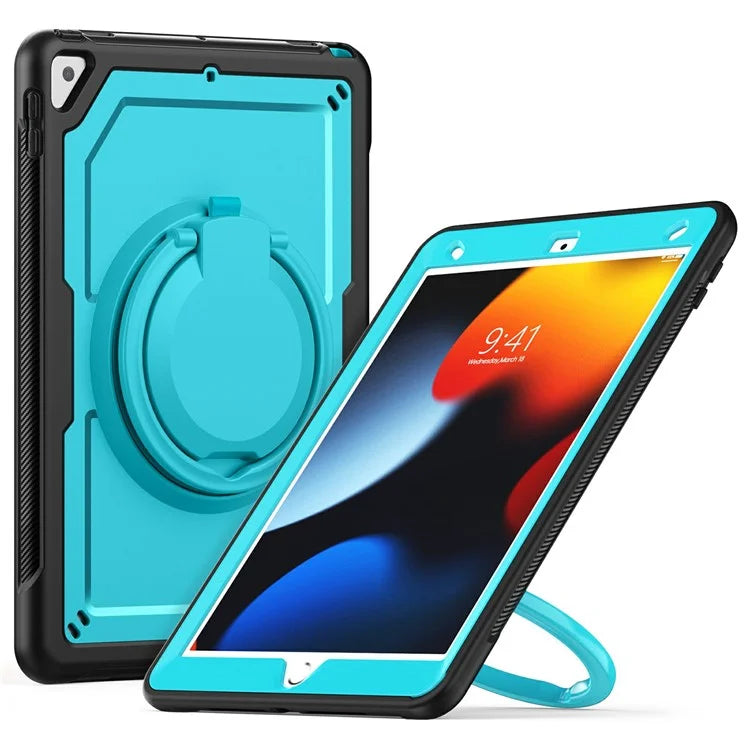 For iPad 10.2 (2021) / (2020) / (2019) / iPad Pro 10.5-inch (2017) / iPad Air 10.5 inch Case with Strap Kickstand PC+TPU Tablet Cover