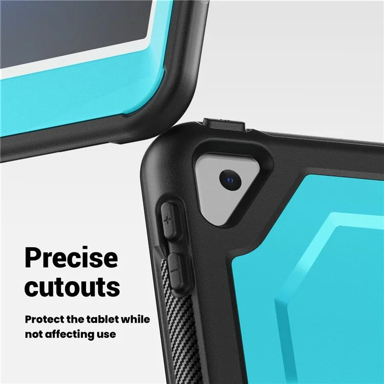 For iPad 10.2 (2021) / (2020) / (2019) / iPad Pro 10.5-inch (2017) / iPad Air 10.5 inch Case with Strap Kickstand PC+TPU Tablet Cover