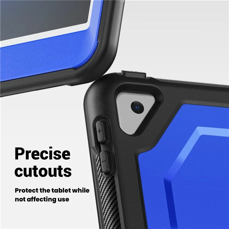 For iPad 10.2 (2021) / (2020) / (2019) / iPad Pro 10.5-inch (2017) / iPad Air 10.5 inch Case with Strap Kickstand PC+TPU Tablet Cover