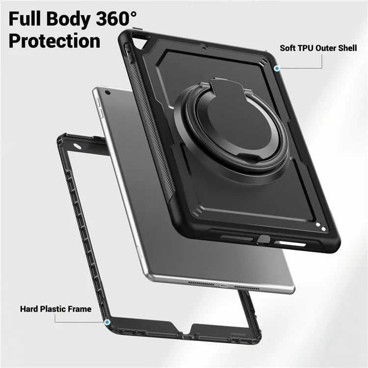 For iPad 10.2 (2021) / (2020) / (2019) / iPad Pro 10.5-inch (2017) / iPad Air 10.5 inch Tablet Case PC+TPU Kickstand Cover