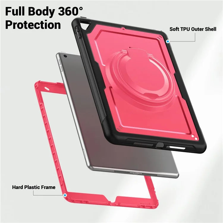 For iPad 10.2 (2021) / (2020) / (2019) / iPad Pro 10.5-inch (2017) / iPad Air 10.5 inch Tablet Case PC+TPU Kickstand Cover