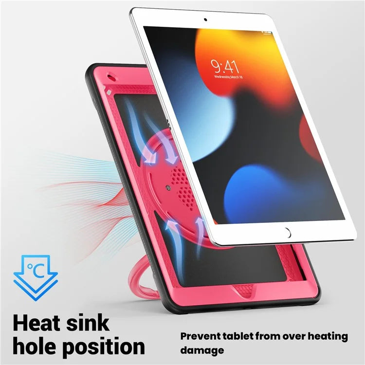 For iPad 10.2 (2021) / (2020) / (2019) / iPad Pro 10.5-inch (2017) / iPad Air 10.5 inch Tablet Case PC+TPU Kickstand Cover