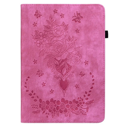 For Infinix Xpad Case Card Holder Anti-Scratch Leather Cover Rose Flower Imprint