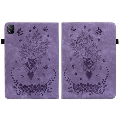 For Infinix Xpad Case Card Holder Anti-Scratch Leather Cover Rose Flower Imprint