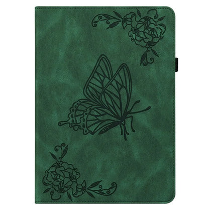 For Infinix Xpad Case Butterfly Flower Imprint PU Leather Tablet Cover with Card Slots