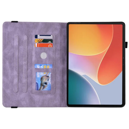 For Infinix Xpad Case Butterfly Flower Imprint PU Leather Tablet Cover with Card Slots