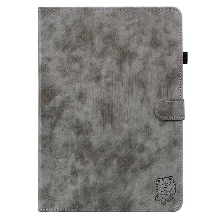 For Infinix Xpad Cases Tiger Imprint Anti-Scratch PU Leather Tablet Cover