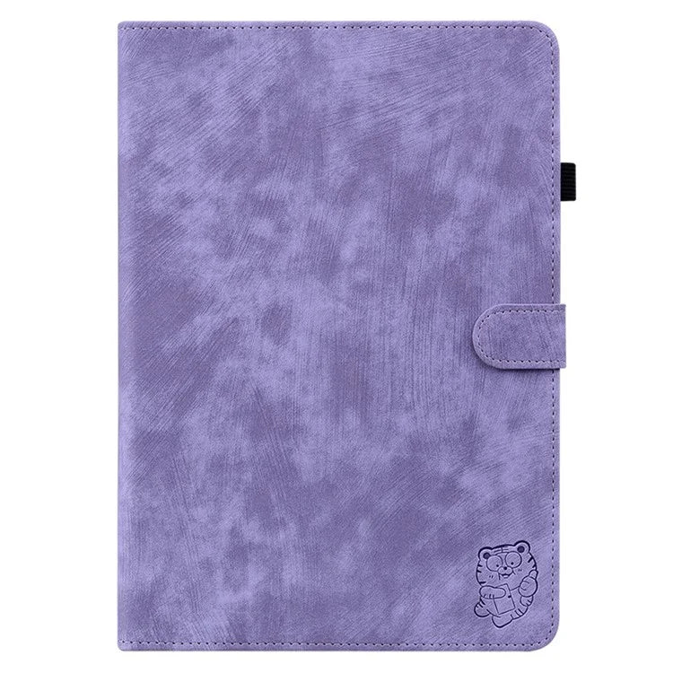 For Infinix Xpad Cases Tiger Imprint Anti-Scratch PU Leather Tablet Cover