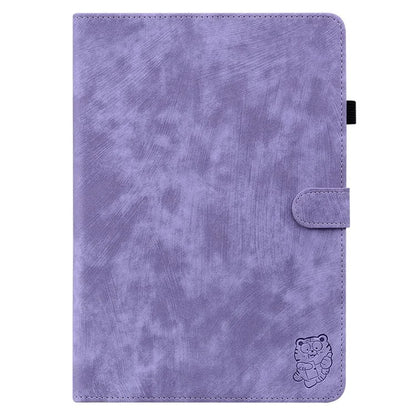 For Infinix Xpad Cases Tiger Imprint Anti-Scratch PU Leather Tablet Cover