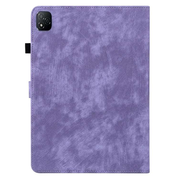 For Infinix Xpad Cases Tiger Imprint Anti-Scratch PU Leather Tablet Cover