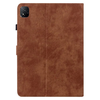 For Infinix Xpad Cases Tiger Imprint Anti-Scratch PU Leather Tablet Cover