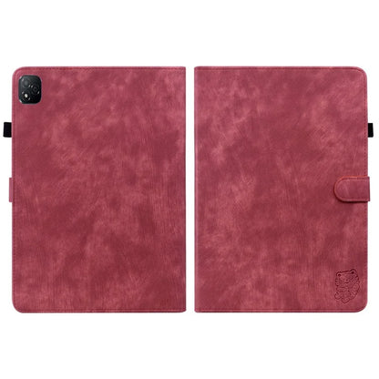 For Infinix Xpad Cases Tiger Imprint Anti-Scratch PU Leather Tablet Cover