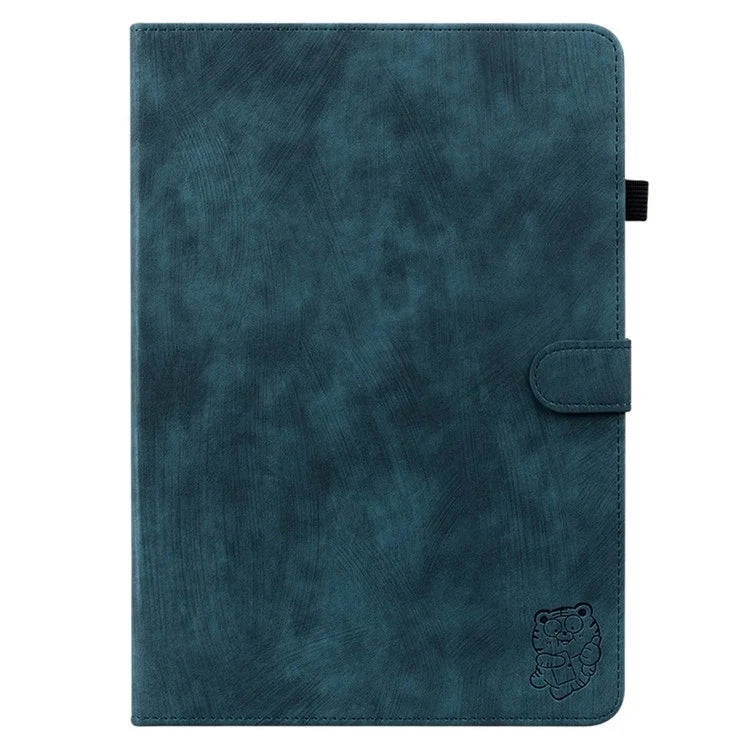 For Infinix Xpad Cases Tiger Imprint Anti-Scratch PU Leather Tablet Cover