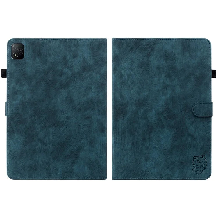 For Infinix Xpad Cases Tiger Imprint Anti-Scratch PU Leather Tablet Cover