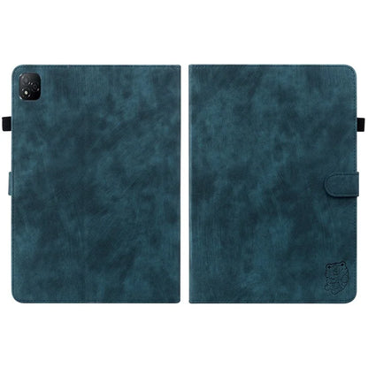 For Infinix Xpad Cases Tiger Imprint Anti-Scratch PU Leather Tablet Cover
