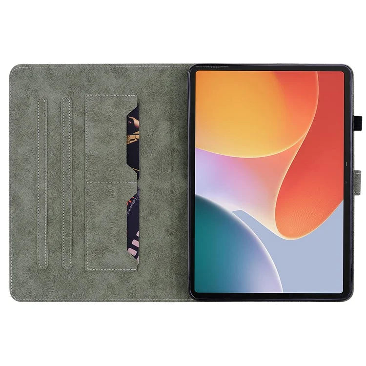 For Infinix Xpad Cases Tiger Imprint Anti-Scratch PU Leather Tablet Cover