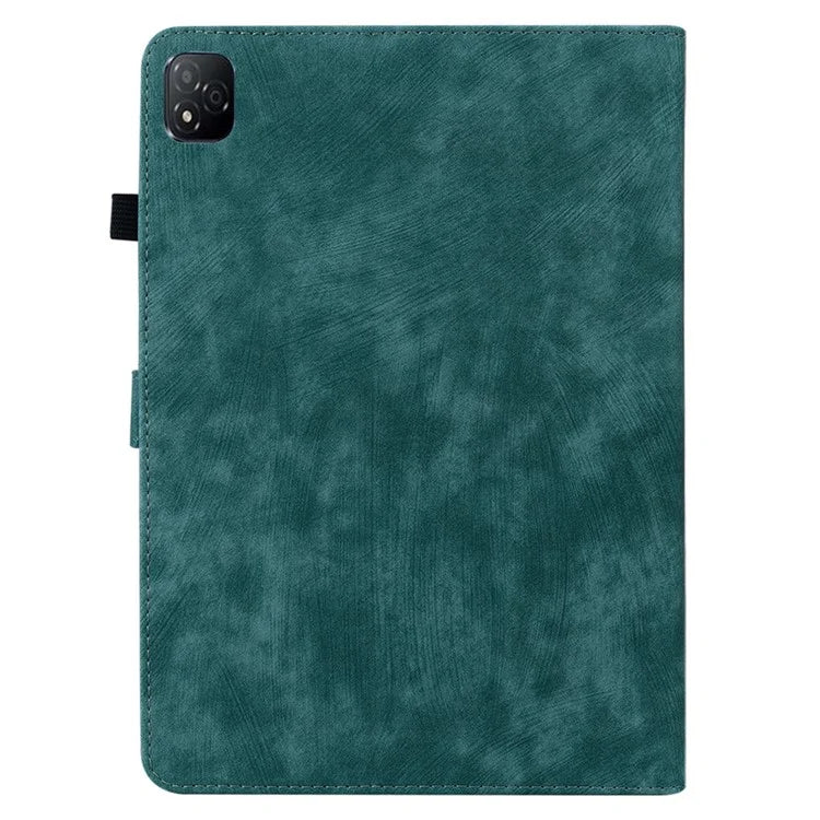 For Infinix Xpad Cases Tiger Imprint Anti-Scratch PU Leather Tablet Cover