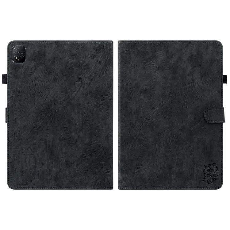 For Infinix Xpad Cases Tiger Imprint Anti-Scratch PU Leather Tablet Cover