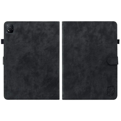 For Infinix Xpad Cases Tiger Imprint Anti-Scratch PU Leather Tablet Cover