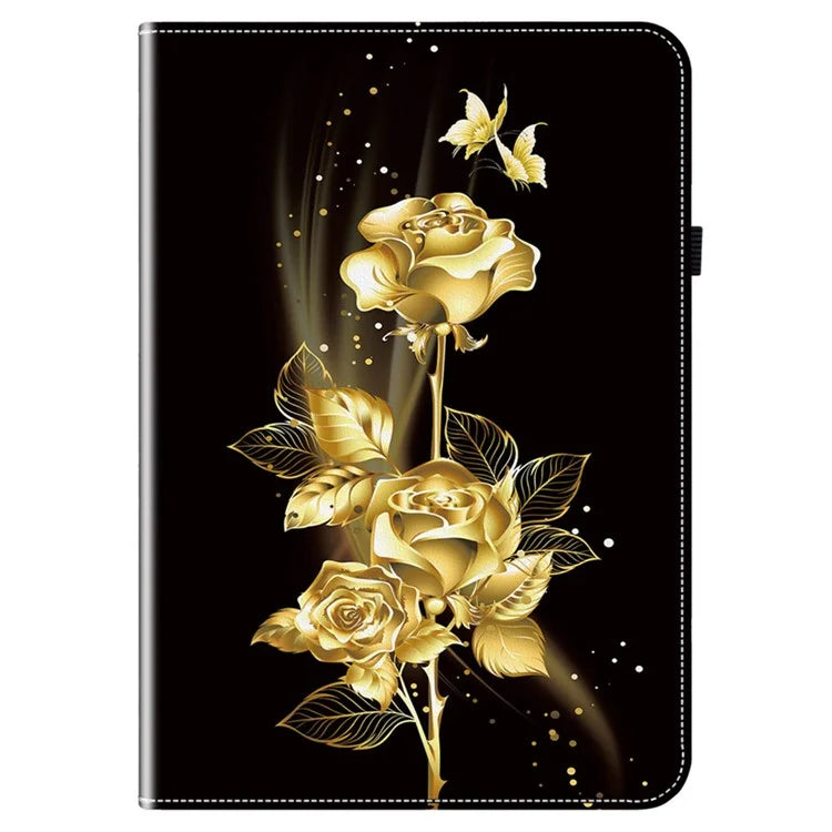For Infinix Xpad Leather Case Pattern Printed Stand Tablet Cover with Card Slots