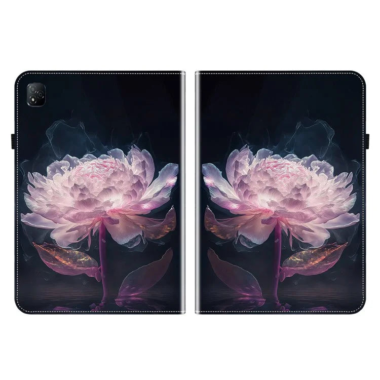 For Infinix Xpad Leather Case Pattern Printed Stand Tablet Cover with Card Slots