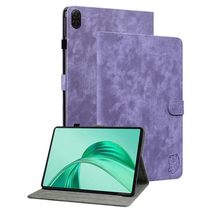 For Honor Pad X8a Cases Tiger Imprint Anti-Scratch PU Leather Tablet Cover