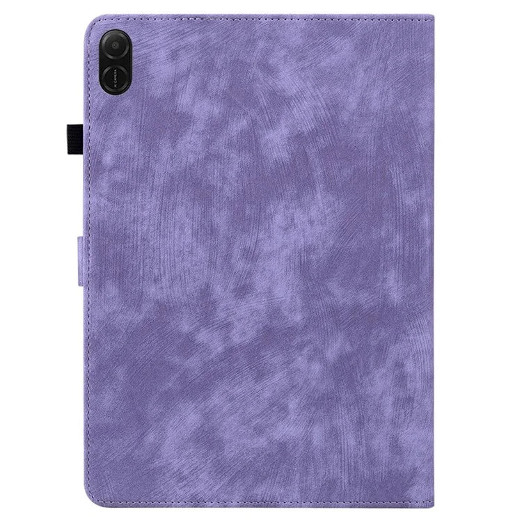 For Honor Pad X8a Cases Tiger Imprint Anti-Scratch PU Leather Tablet Cover