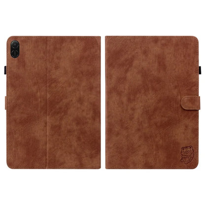 For Honor Pad X8a Cases Tiger Imprint Anti-Scratch PU Leather Tablet Cover