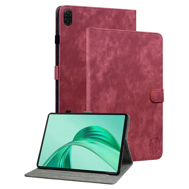 For Honor Pad X8a Cases Tiger Imprint Anti-Scratch PU Leather Tablet Cover