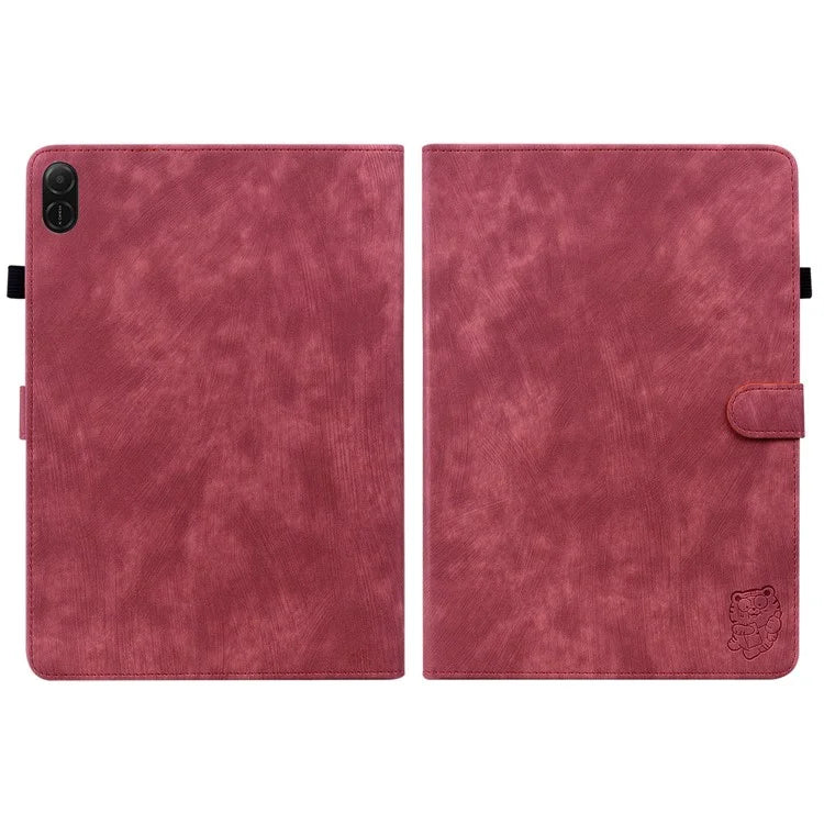 For Honor Pad X8a Cases Tiger Imprint Anti-Scratch PU Leather Tablet Cover