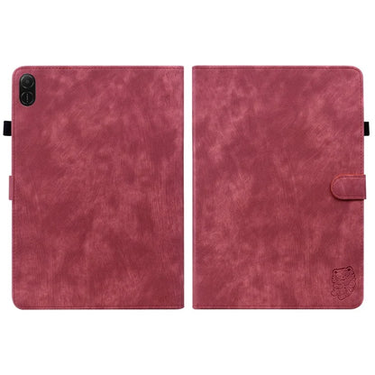 For Honor Pad X8a Cases Tiger Imprint Anti-Scratch PU Leather Tablet Cover