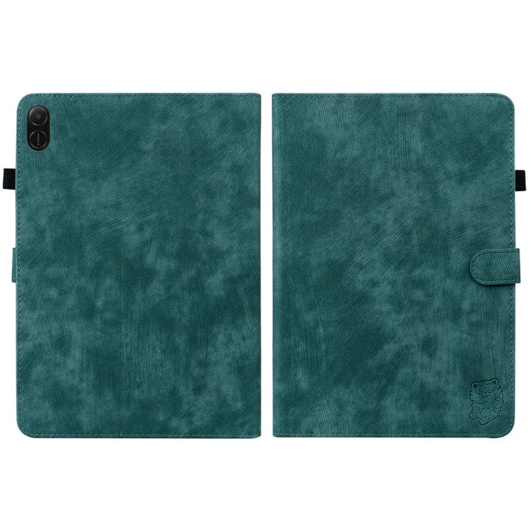 For Honor Pad X8a Cases Tiger Imprint Anti-Scratch PU Leather Tablet Cover