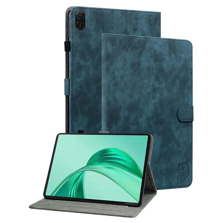 For Honor Pad X8a Cases Tiger Imprint Anti-Scratch PU Leather Tablet Cover