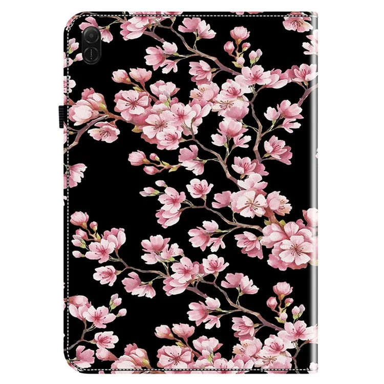 For Honor Pad X8a Leather Case Pattern Printed Stand Tablet Cover with Card Slots