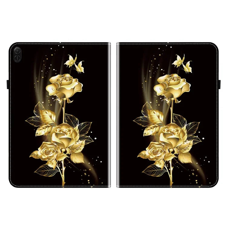 For Honor Pad X8a Leather Case Pattern Printed Stand Tablet Cover with Card Slots